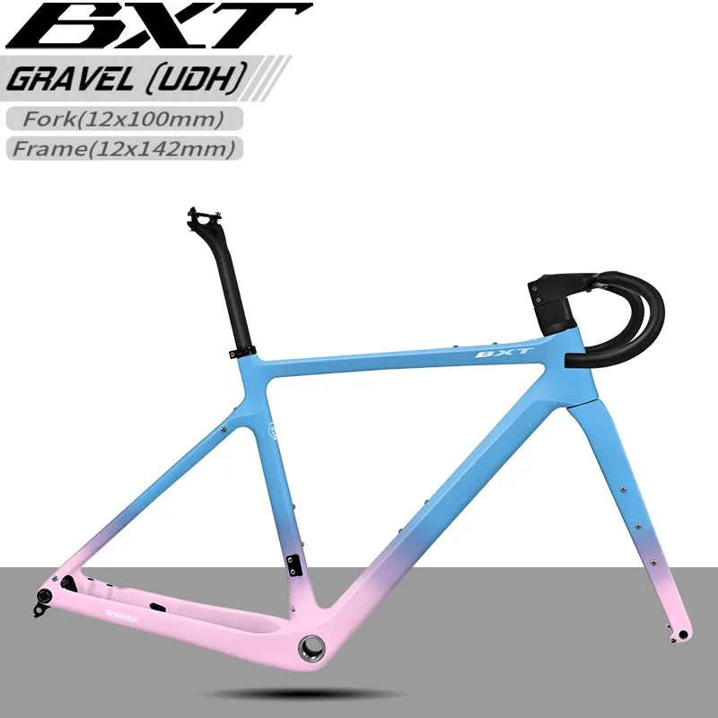 BXTカーボン砂利フレームロードバイクディスクブレーキフレーム700C