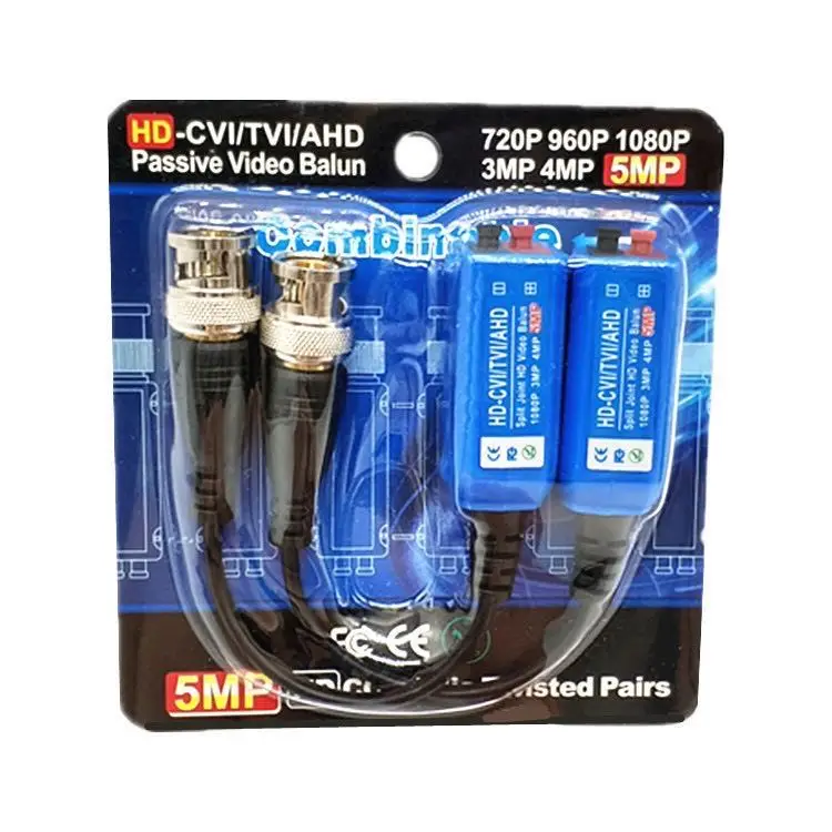 1CH Passive Twisted Pair Transmission UTP Video Balun for CCTV AHD TVI CVI Camera From Original CCTV Cameras Accessories Factory
