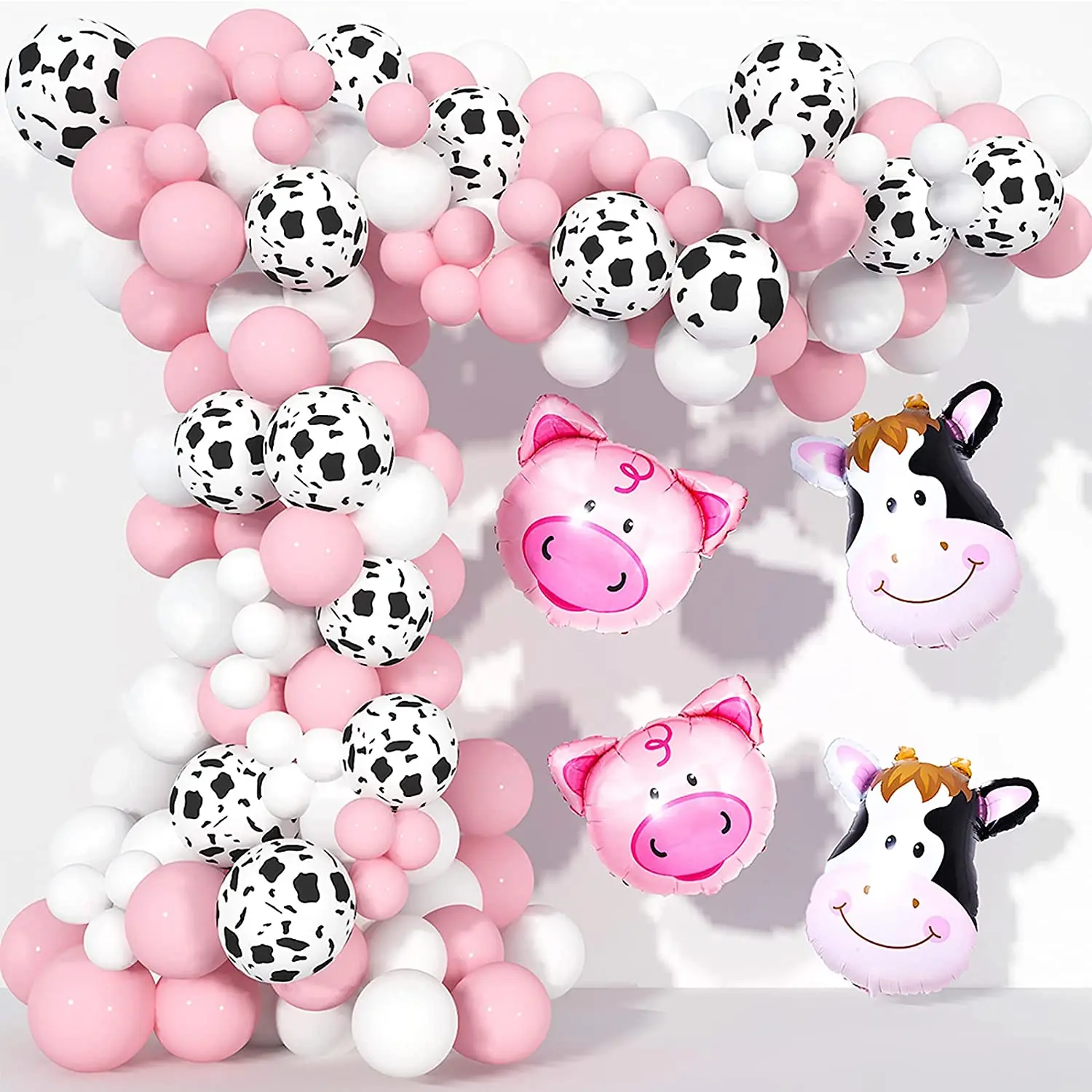Ферма шаров. Шарик корова. Корова из воздушных шариков. Надувные шарики принт корова. Декорация корова.