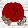 Felpa con cappuccio rosso brillante e scritta nera