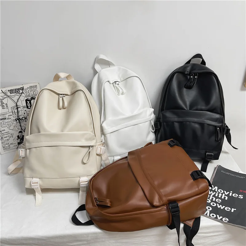 PU Backpack High School Capacity College Women Laptop Daypack Men Backpa, Wholesale & OEM/ODM Welcome