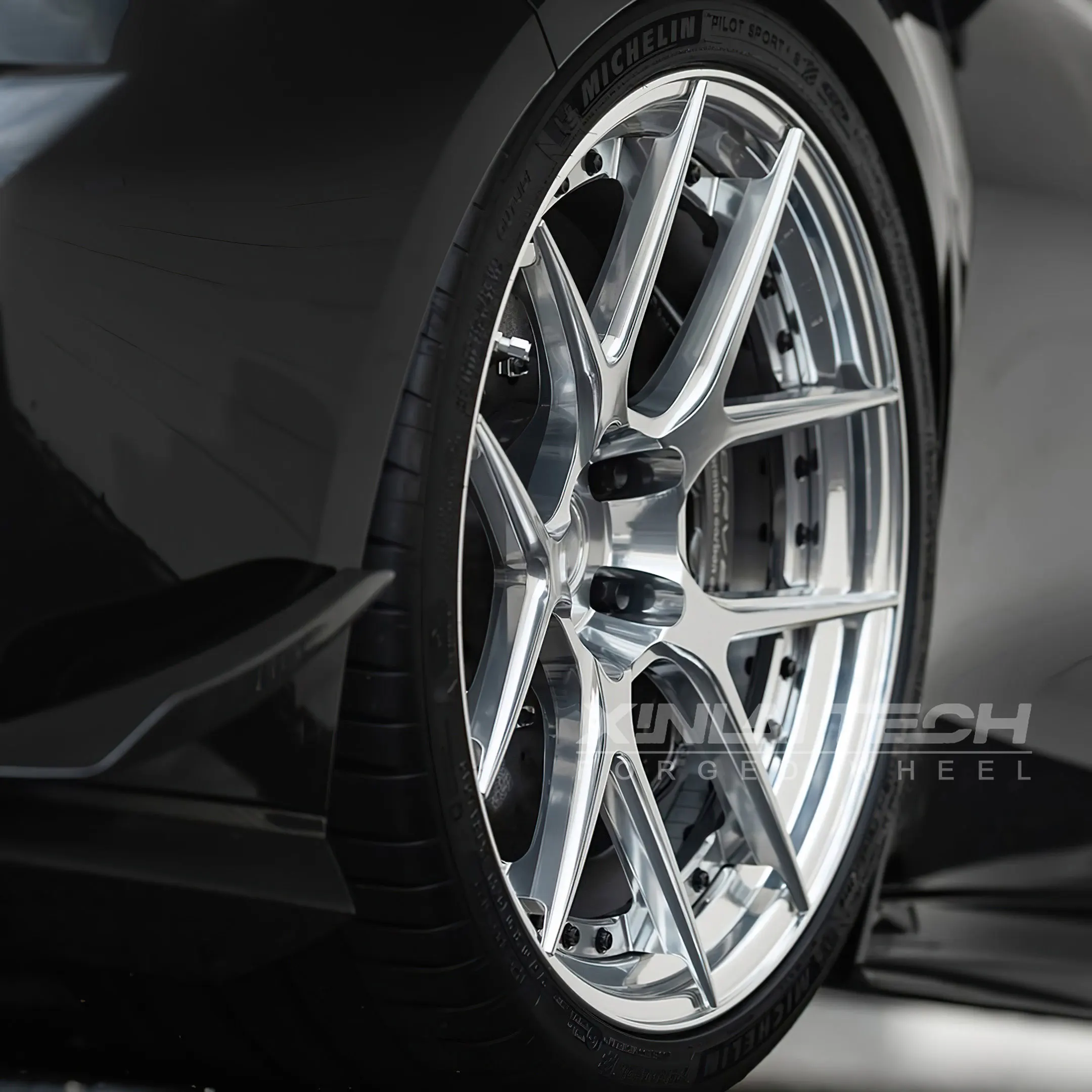XL 2-piece Forged Silver Brushed Wheel 5x120 5x112 5x114.3 Custom Wheels 18 19 20 21 22 23 Inch Racing Car Wheel for Corvette - Image 2