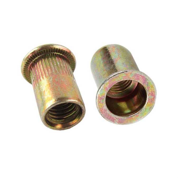 China Factory Oem Odm Fastener Customized Flat Head Hexagon Round Hex Through hole Brass Stainless Steel Blind Rivet Nut