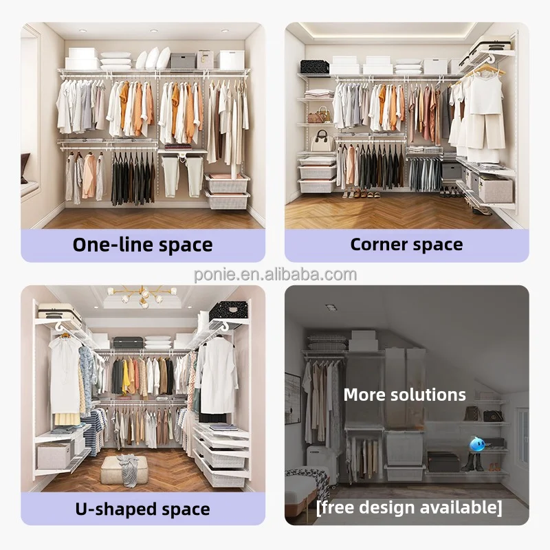Factory Customized Large Solid Wood Wardrobe Basket Shoe Rack Storage Cabinet Metal Frame with Door and Lock for Home Villas