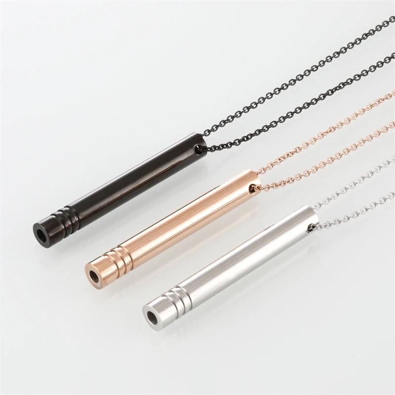 Stainless Steel Customized Breathwork Tool Whistle Anxiety Necklace For ...