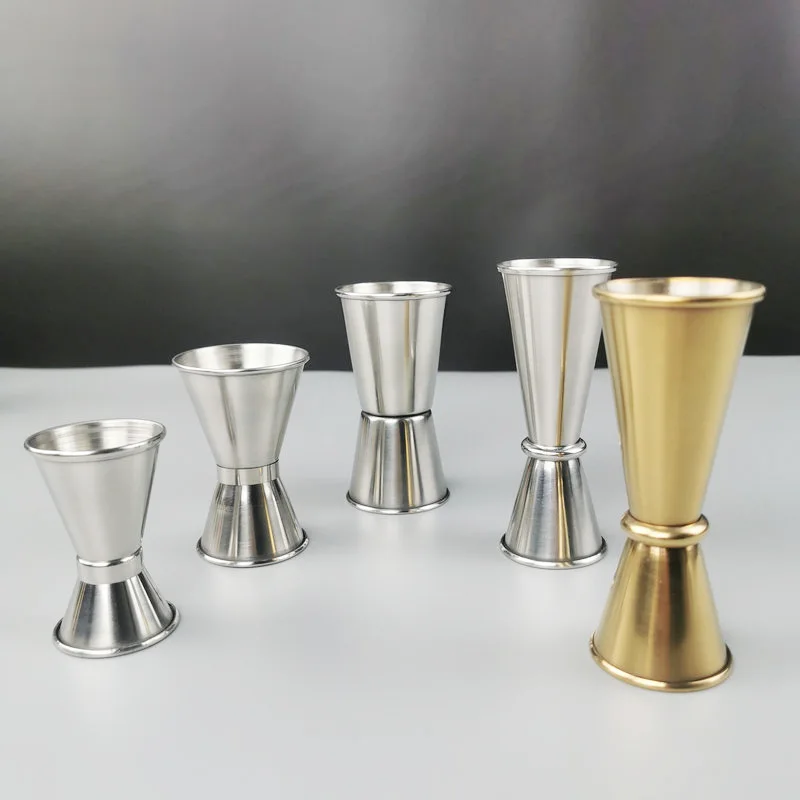 Cheerfast 20ml and 40ml metal bar drinkware measuring tools cocktail jigger rose gold stainless steel vintage luxury casual chic