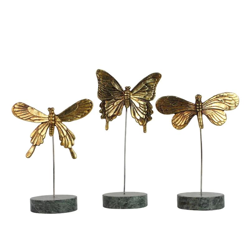 Wholesales Objective Resin Animal Insect Butterfly Statue Sculpture For Indoor Home Decor