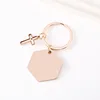 Rose gold hexagon cross rapeseed