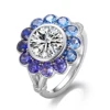 Bague en or massif 14 carats avec diamant de laboratoire