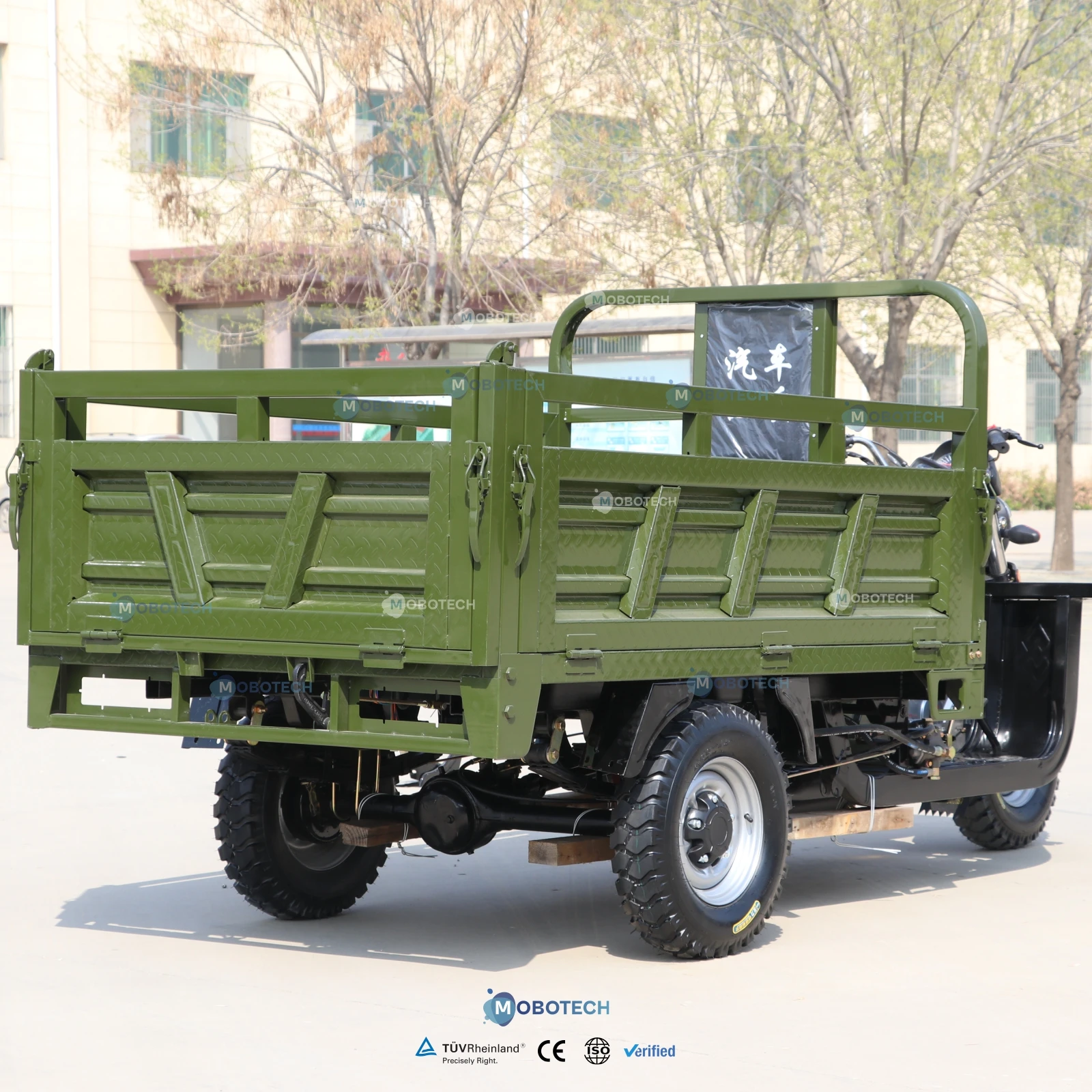 Three-wheeled Motorcycle with Gasoline Engine, Agricultural Dump Air-cooled Tricycle/ Water Cooled Customizable