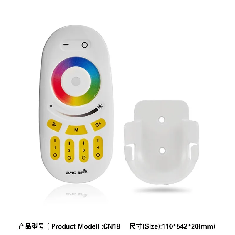 Mini RF Wireless LED Touch Remote Controller  Plastic Enclosure RGB Dimmer Controller Shell for Single Color Light Strip