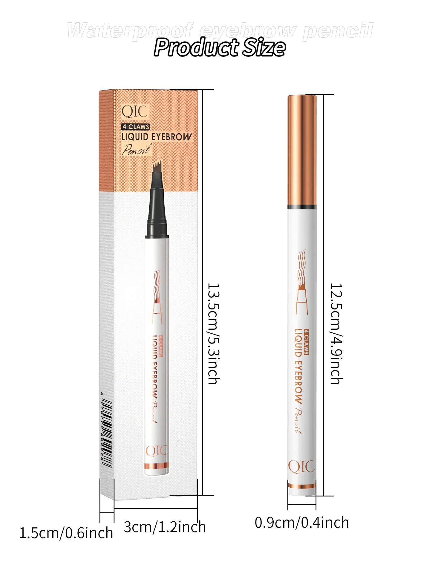 Qic 4-color Four-head Liquid Eyebrow Pencil Eye Brow Pencil Waterproof ...