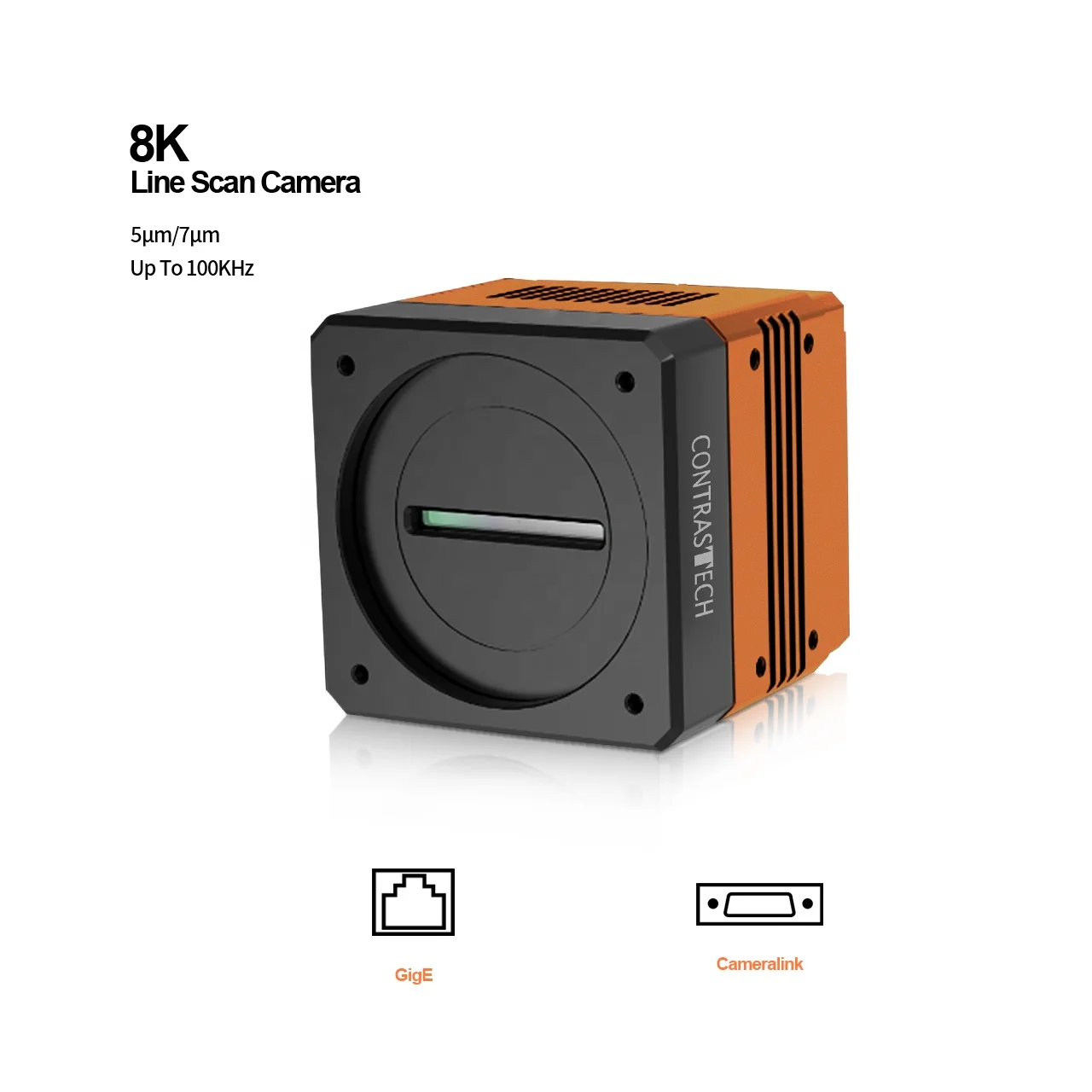 Support TDI 100kHz 8K Line Rate GigE Vision M72 Mount CameraLink Linear  Scan Camera for Web Inspection