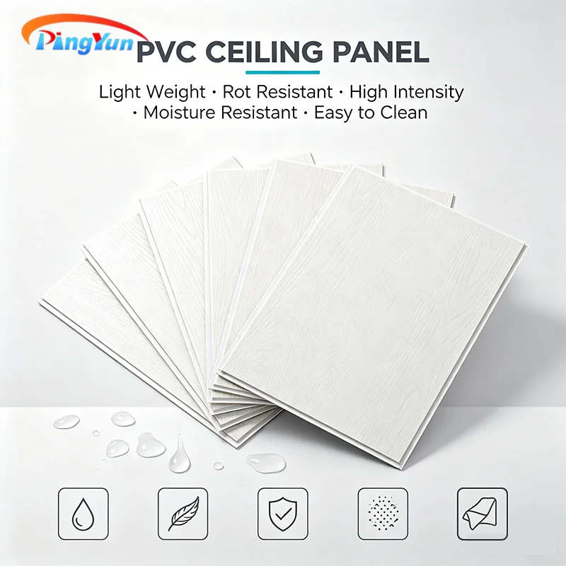 Cheap Prices Decorative Indoor PVC Wood Ceiling Eco-Friendly Laminated Ceiling Tiles