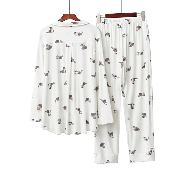 No Moq Custom Digital Print Bamboo Women Pyjama Set - Buy Pyjama Set ...