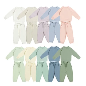 New Arrival Two Piece Children Bamboo Fiber Baby Sets Clothes Tracksuits Boutique Kids  Baby Girls Clothing Sets