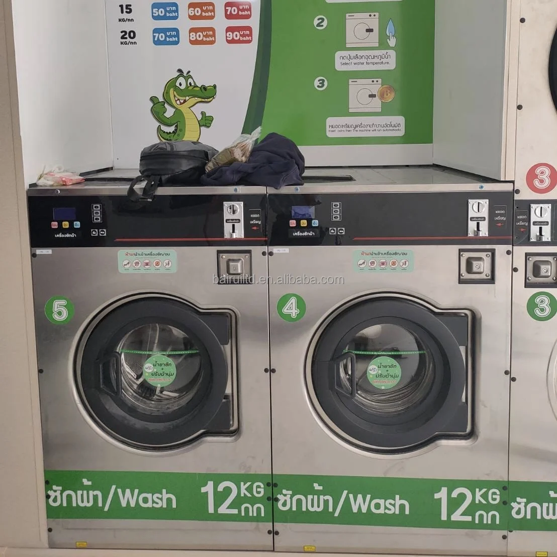 Safe Shipping for Coin Operated Front Load Stack Washer Dryer Sets Commercial Industrial Laundry for Sale