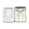 Shiny silver with tin box