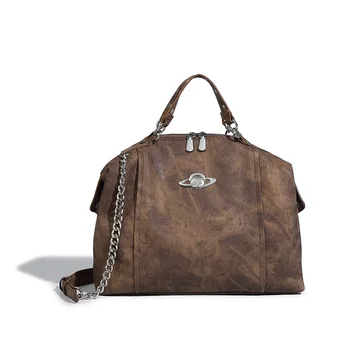 Silver label girl Tote bag 2024 new high-end sense niche large capacity single shoulder crossbody bag