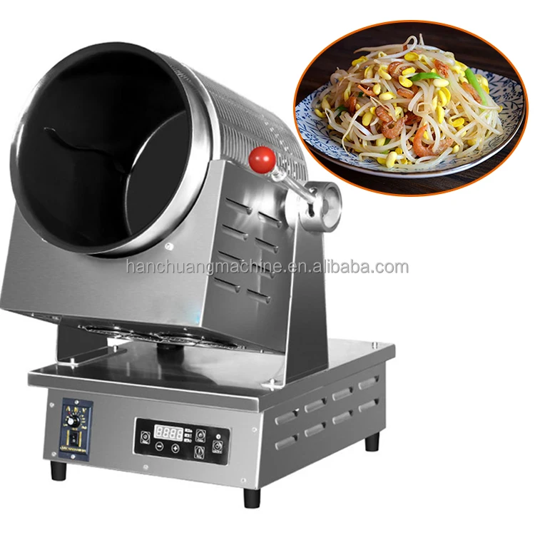 Small Stir Fry Automatic Food Fried Rice Rotating Wok Pot Cooking ...