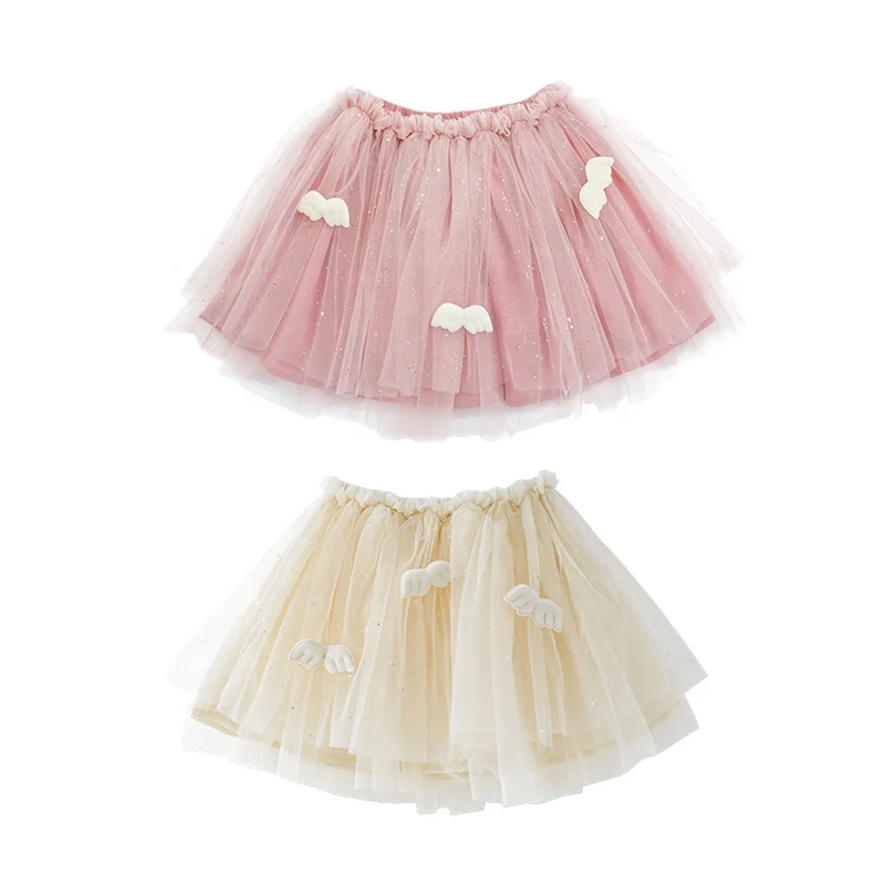 YOEHYAUL Wholesale Summer Plain Tulle Sequin Skirt Girls Bling Short Cute  Baby Tutu Skirt Solid Toddler Girls Skirts - Main Image