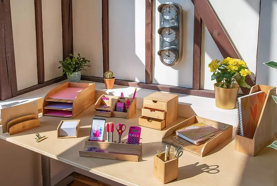 Настольный органайзер для документов электронной почты бамбуковый файлов держатель