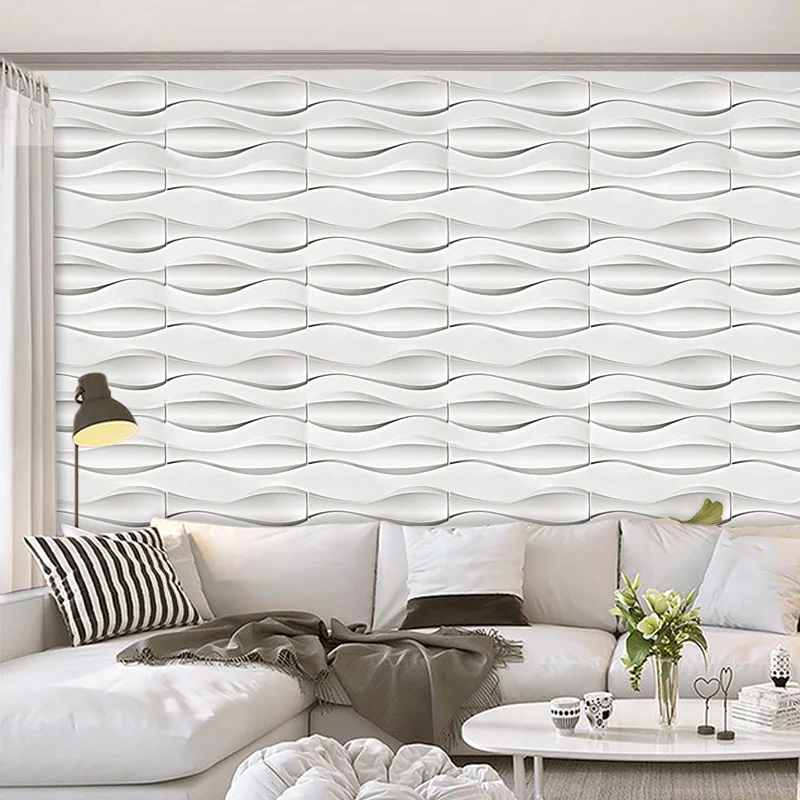 Factory Supply High Quality PVC 3d Embossed Relief Interior Wall Panel Wallpaper From China
