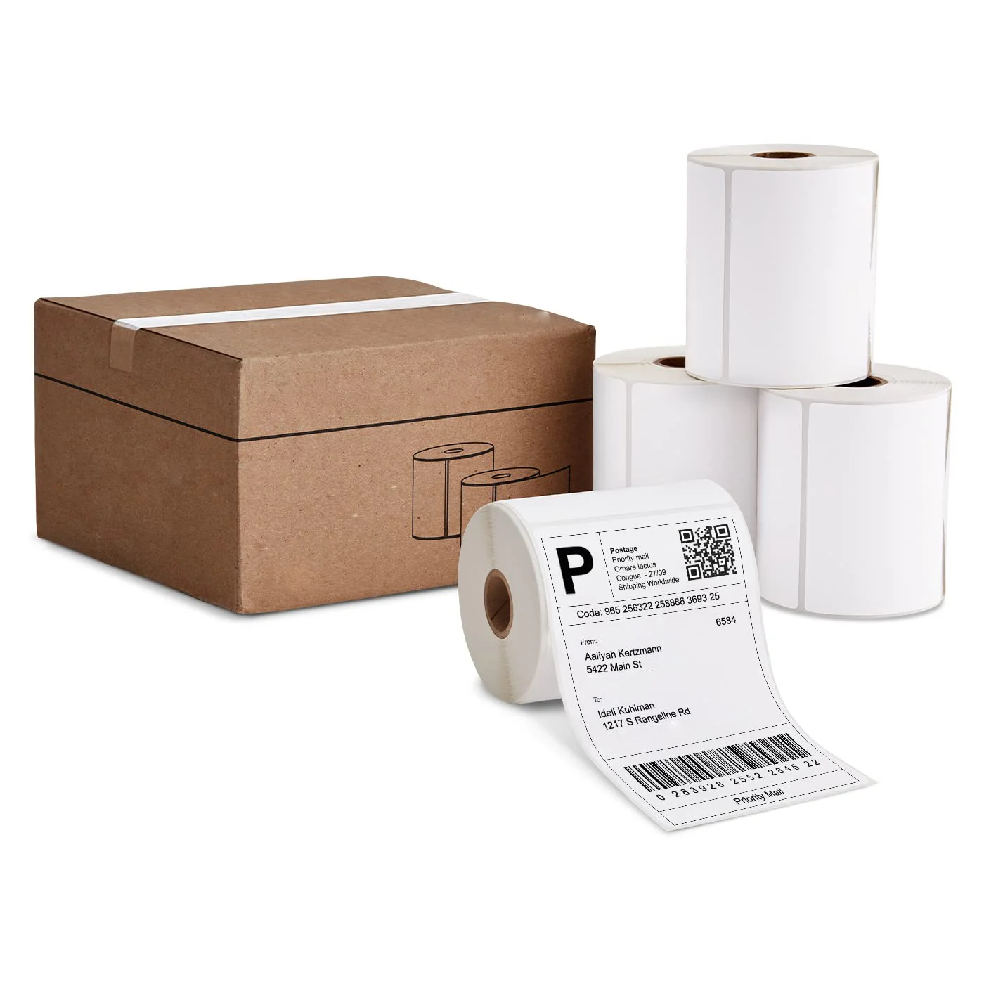 A6 Thermal Paper Waterproof Label 70g  Thermal Transfer Labels Paper Roll Paper 4*6  Printer Roll