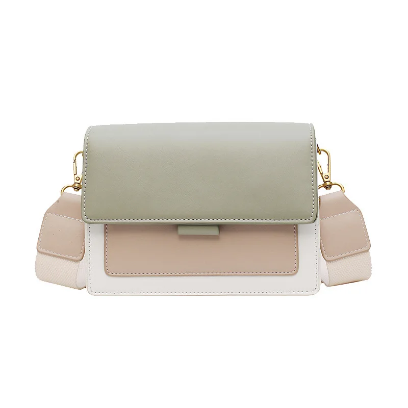 BESTELLA Ladies Small Handbag Large Latest New Fashion Design Zipper Closure Color-Blocking Texture Cross-Border Street