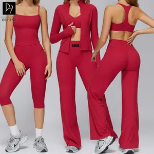Plus Size Custom Sports Bra and Leggings Set Leggings Set Conjuntos Deportivos Mujer Gym Clothes Yoga Activewear Sets for Women