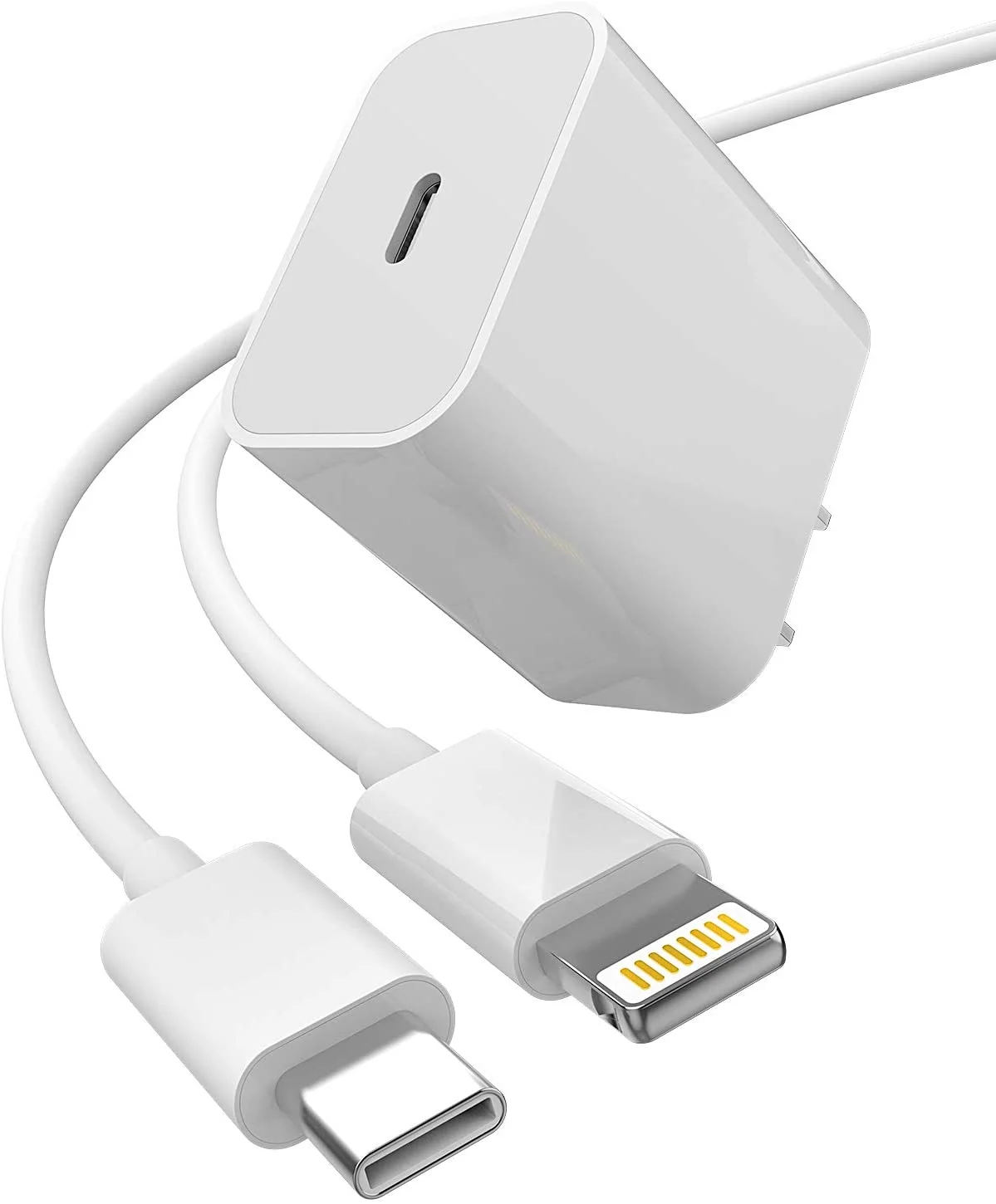 Mfi Certified 20w Usbc Pd Fast Charger With Light Ning Charging Cable