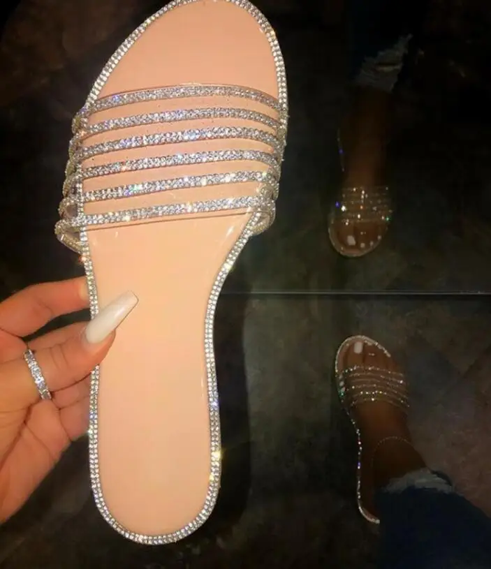 diamond sandals flat