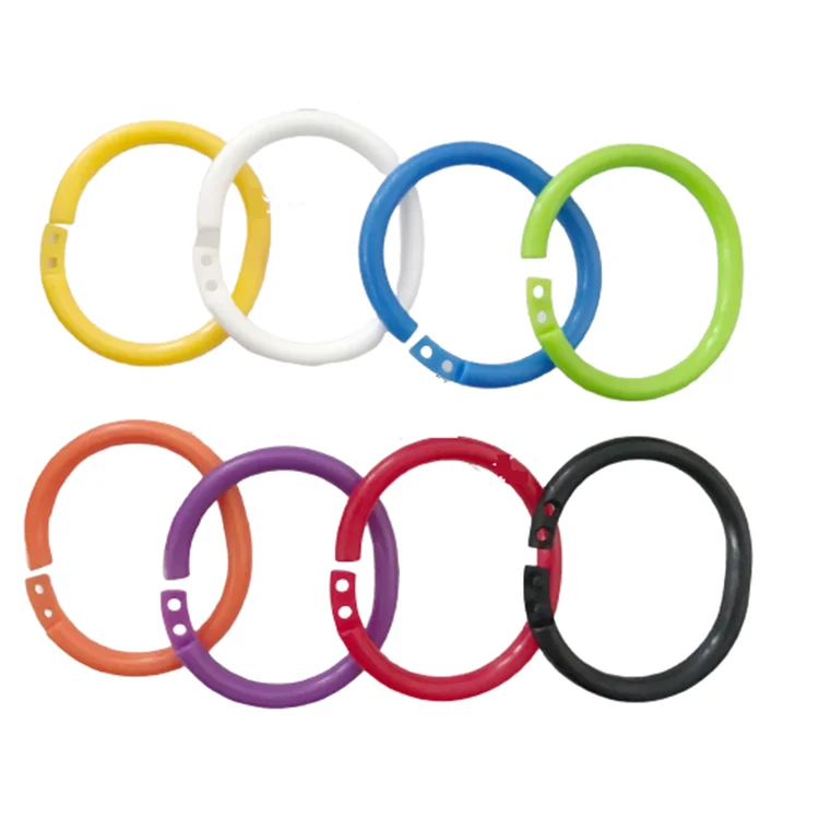 Круглые зажимы для переплета, уплотнительное кольцо, пластиковые кольца для занавесок, цветные пластиковые листья, двойные кнопки, открытые, 15, 30, 40, 50 мм