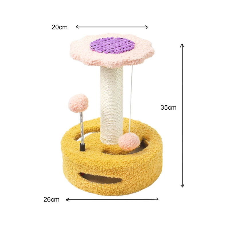 Oem Various Cute Cat Scratcher Natural Sisal Cat Scratching Post With