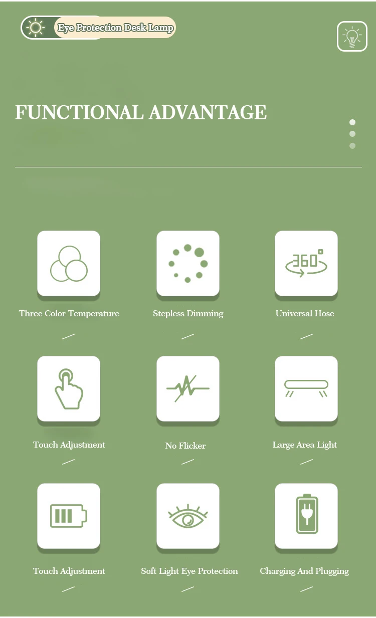 Brand New Battery Office Rechargeable Stepless Dimming Led Desk Lamp