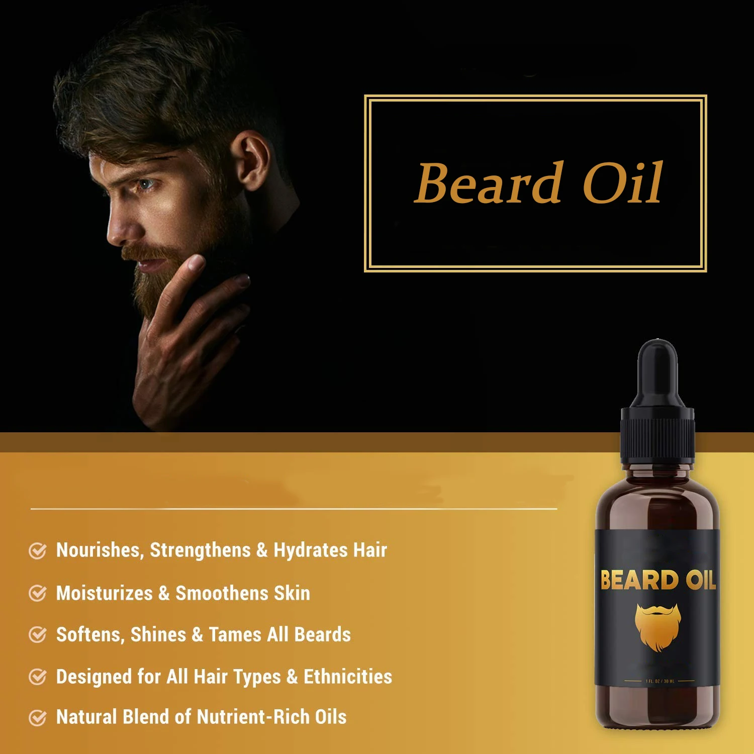 Professional Private Label Natural Organic Beard Hair Growth Beard ...