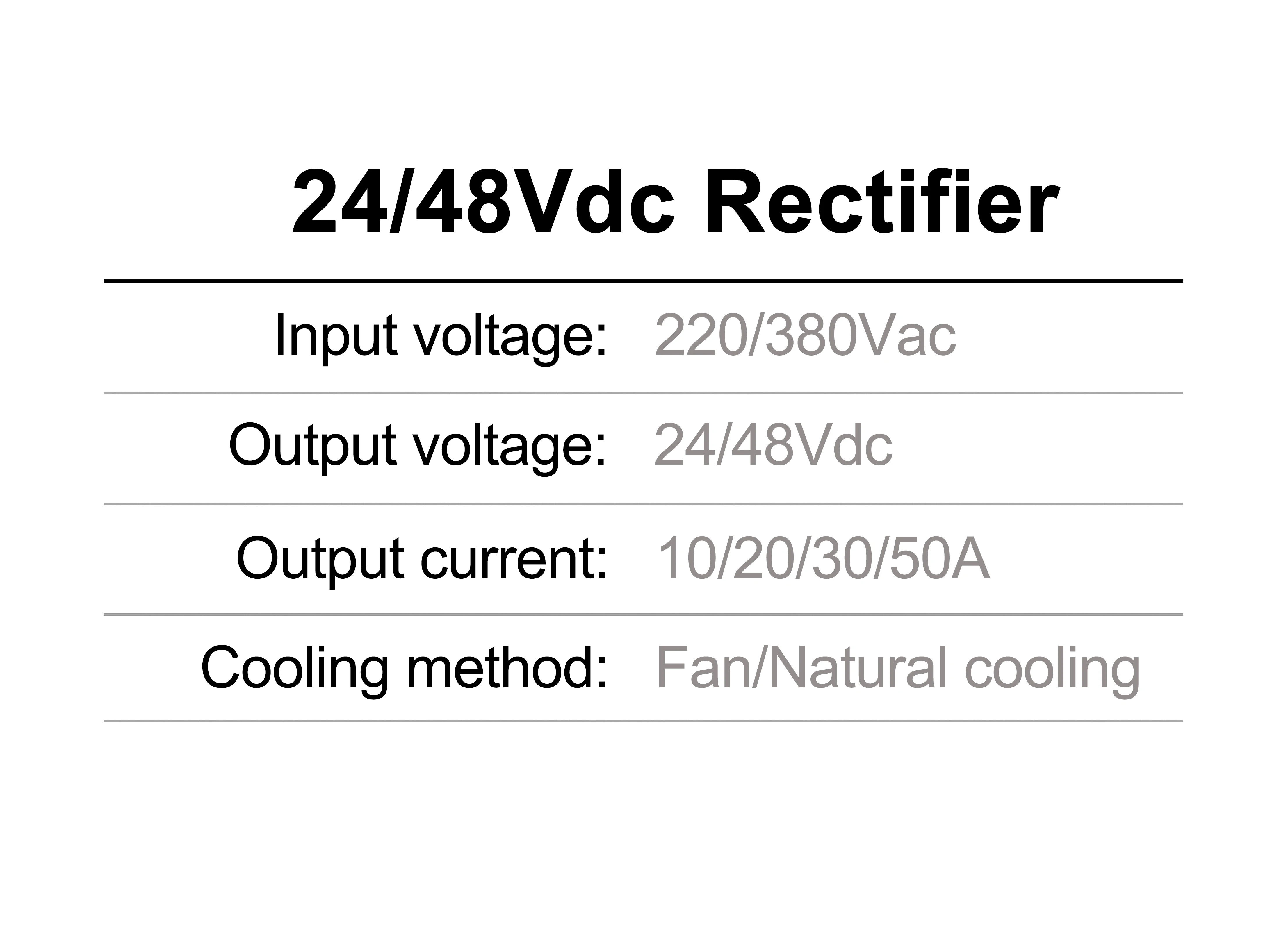 380vac Input Battery Charger Rectifier Module 20a 110vdc For Dc Power