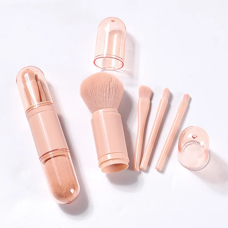 New Style Portable Soft Makeup Brush Double Sided Retractable 4 In 1 ...