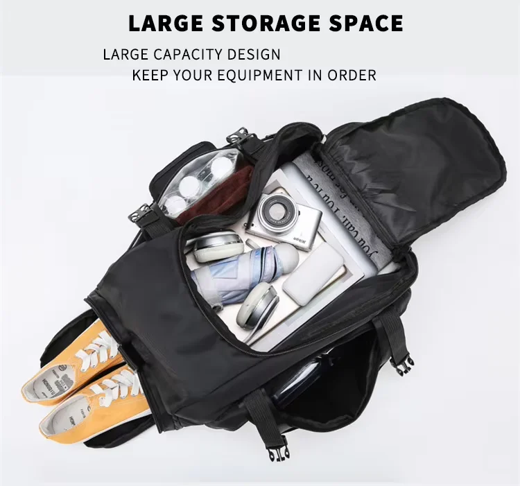 Custom Logo Waterproof Nylon Duffel Bag for Yoga & Fitness