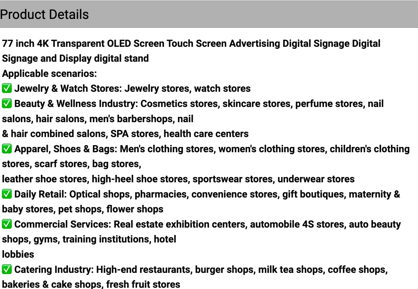 Specifications