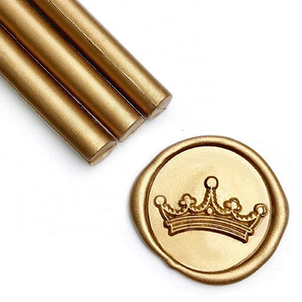Yoption 12-Pack Sealing Wax Sticks With Wicks - Antique Gold, For Wax Seal Stamps, Letters, Invitations & Gift Wrapping - View #6
