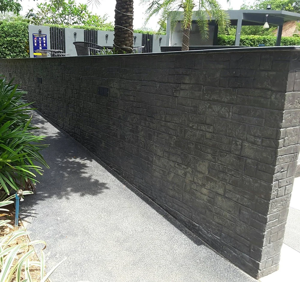Rubber Polyurethane Used Brick Imprint Stamped Concrete Molds Wall Stamps for a Concrete Retaining Wall