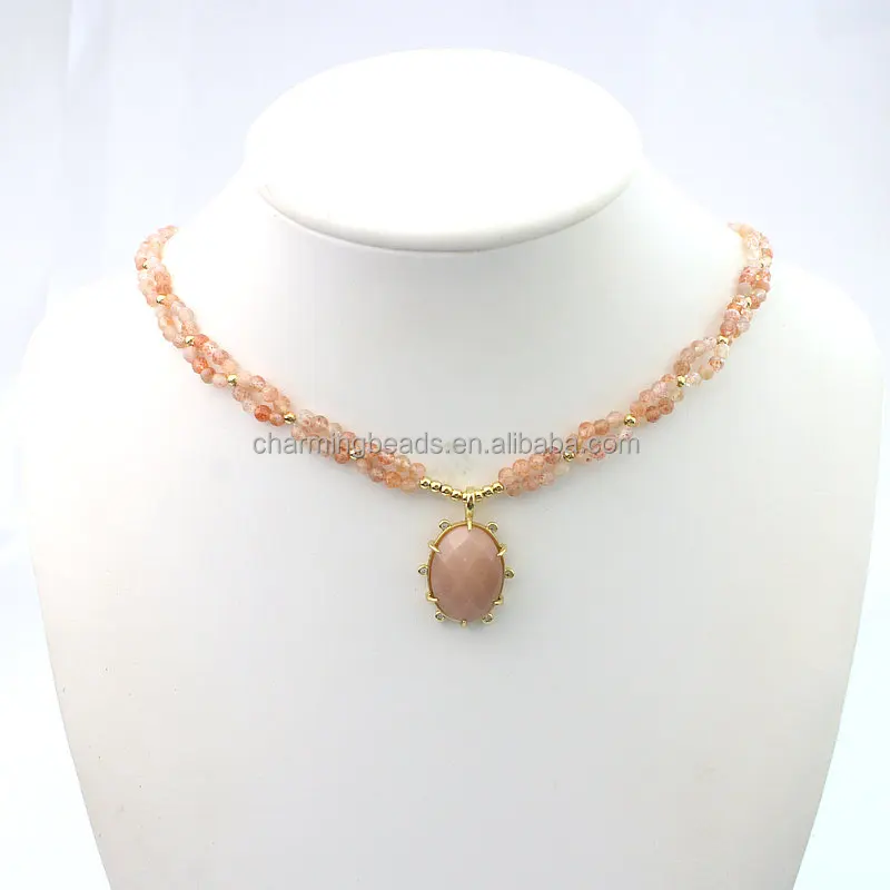Chlhn0573 New Arrival Hot Jewelry Set Trendy Luxurious Nature Stone