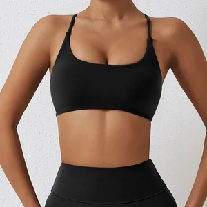 High Quality Designer Custom Nylon Spandex Fitness Yoga Wear Gym Sports Bra for Women
