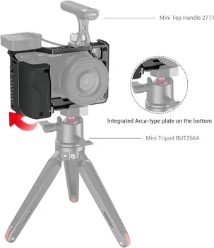 Smallrig Cage With Silicone Handgrip & Cold Shoe for Sony A6100, A6300, A6400 -3164 detail image
