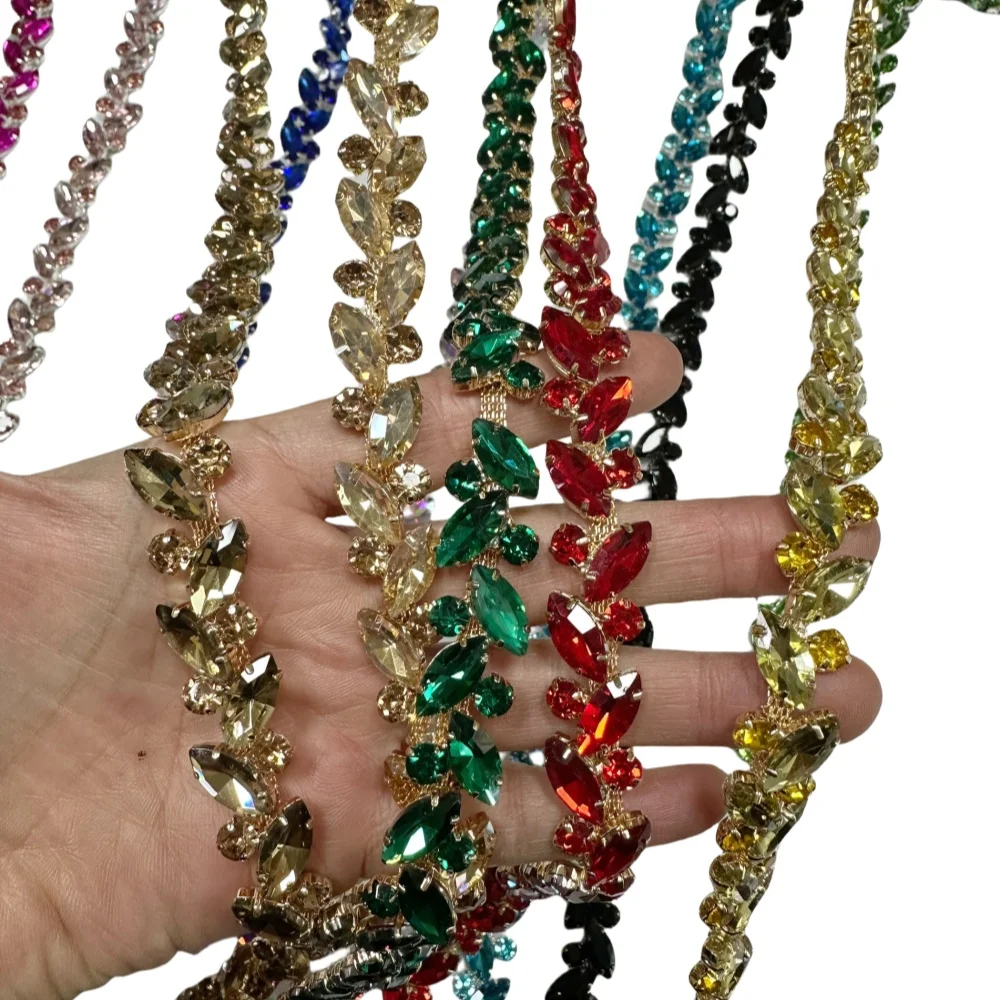 Multi-color 10yards Rhinestone Chain for Jewelry Making - Glamorous ...