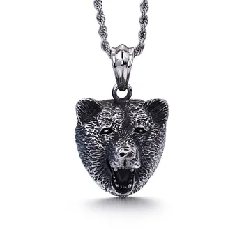 Stylish Jewelry Bear Shape Necklace Stainless Steel 2021 Vintage Style 2021 Wholesale Fashion Necklace Gift Party TRENDY