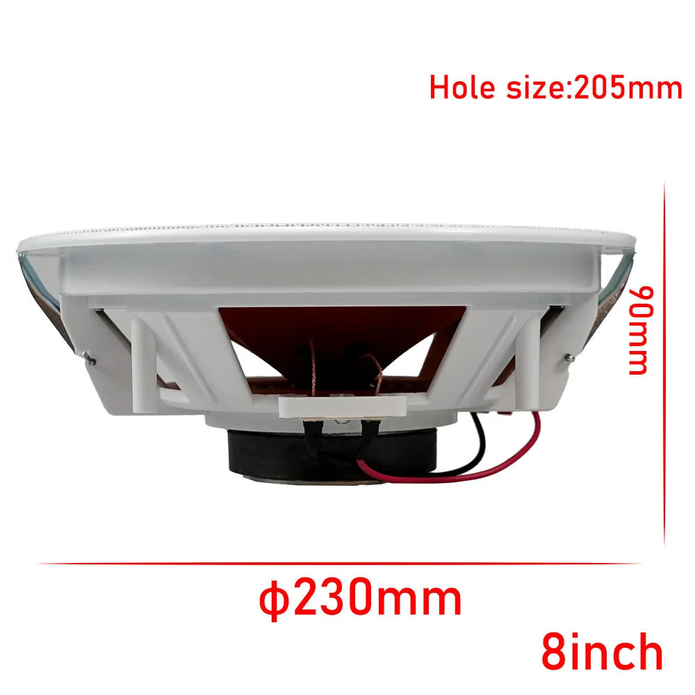 High Quality 8-Inch Coaxial Indoor Ceiling Speaker with for 10-30W Output Stunning Sound Quality for Home Theater PA Systems