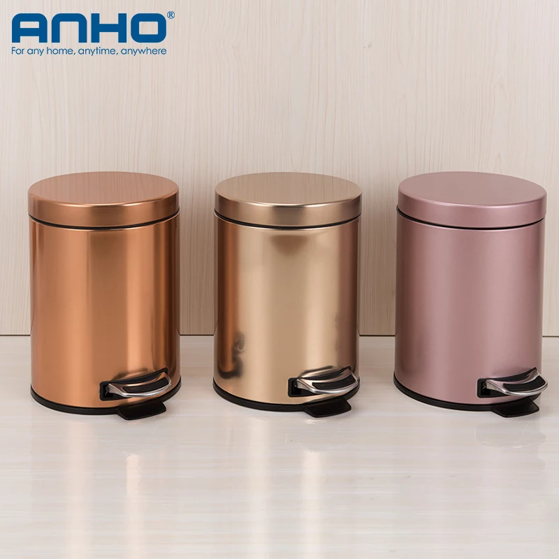 Мусорная корзина круглой формы с педалью 7 л