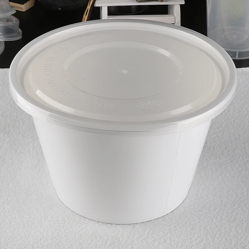 1750 мл 62 унции молочно-белые круглые пластиковые ведра для попкорна с крышкой 200 шт. в каждой коробке